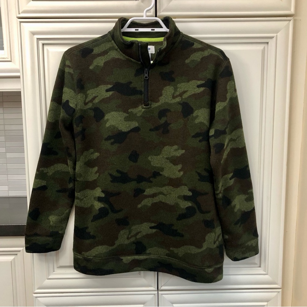 Old Navy fleece lined kids partial zip sweater